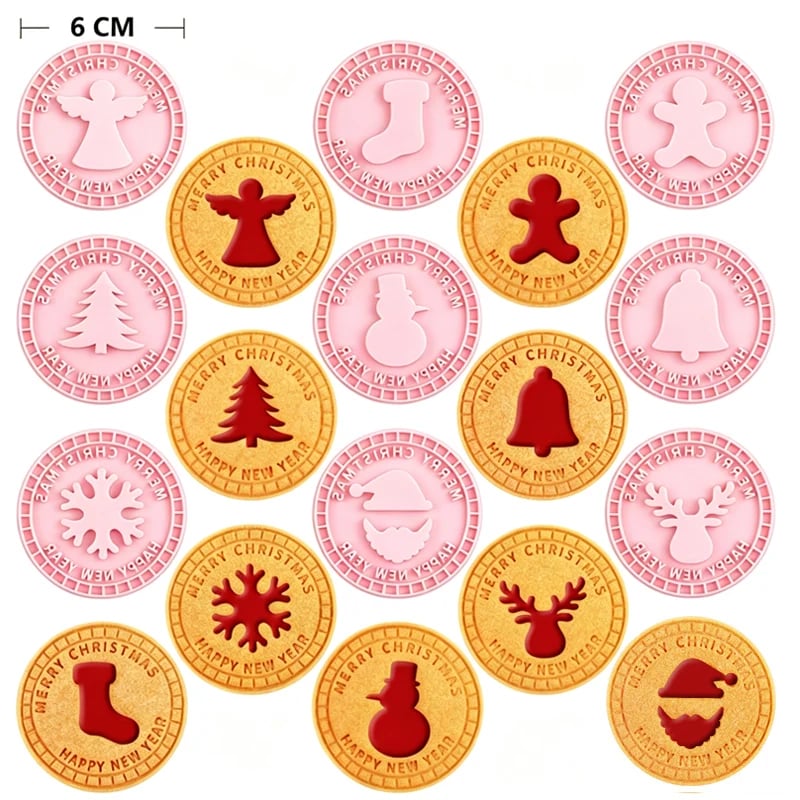 Christmas cookie stamp size and pattern guide