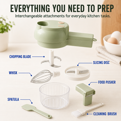 🔥50% OFF TODAY🔥4-in-1 Prep Power That Fits in Your Hand