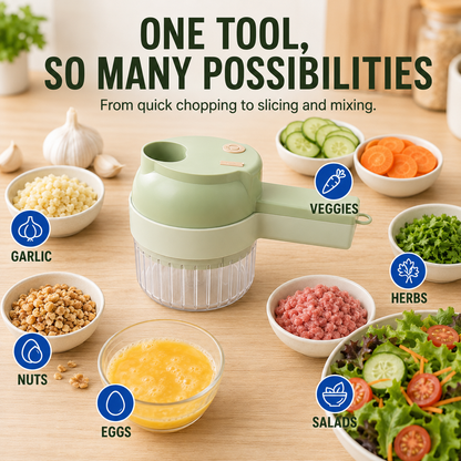 🔥50% OFF TODAY🔥4-in-1 Prep Power That Fits in Your Hand