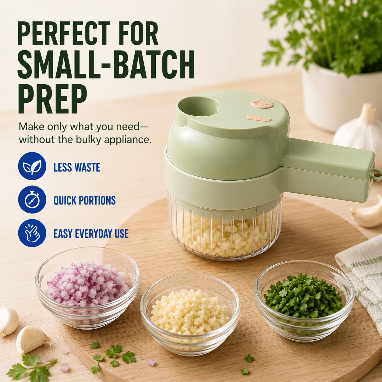🔥50% OFF TODAY🔥4-in-1 Prep Power That Fits in Your Hand
