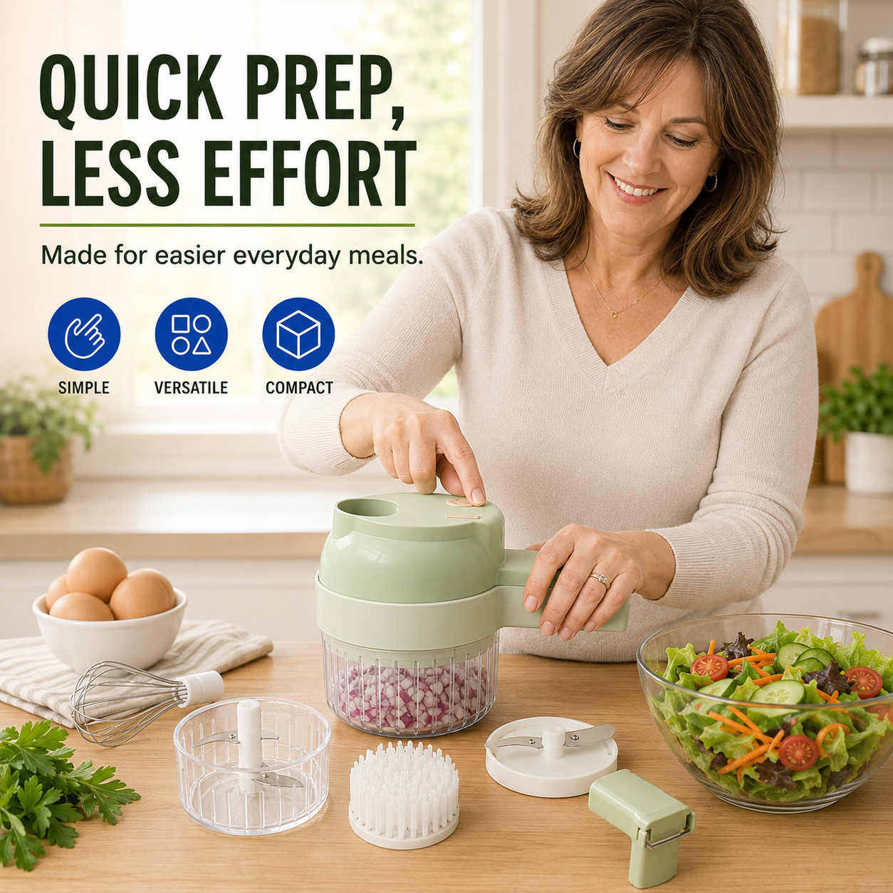 🔥50% OFF TODAY🔥4-in-1 Prep Power That Fits in Your Hand