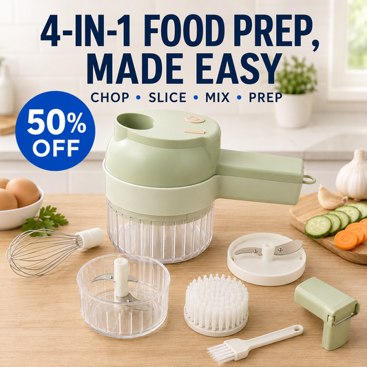 🔥50% OFF TODAY🔥4-in-1 Prep Power That Fits in Your Hand