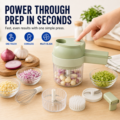 🔥50% OFF TODAY🔥4-in-1 Prep Power That Fits in Your Hand