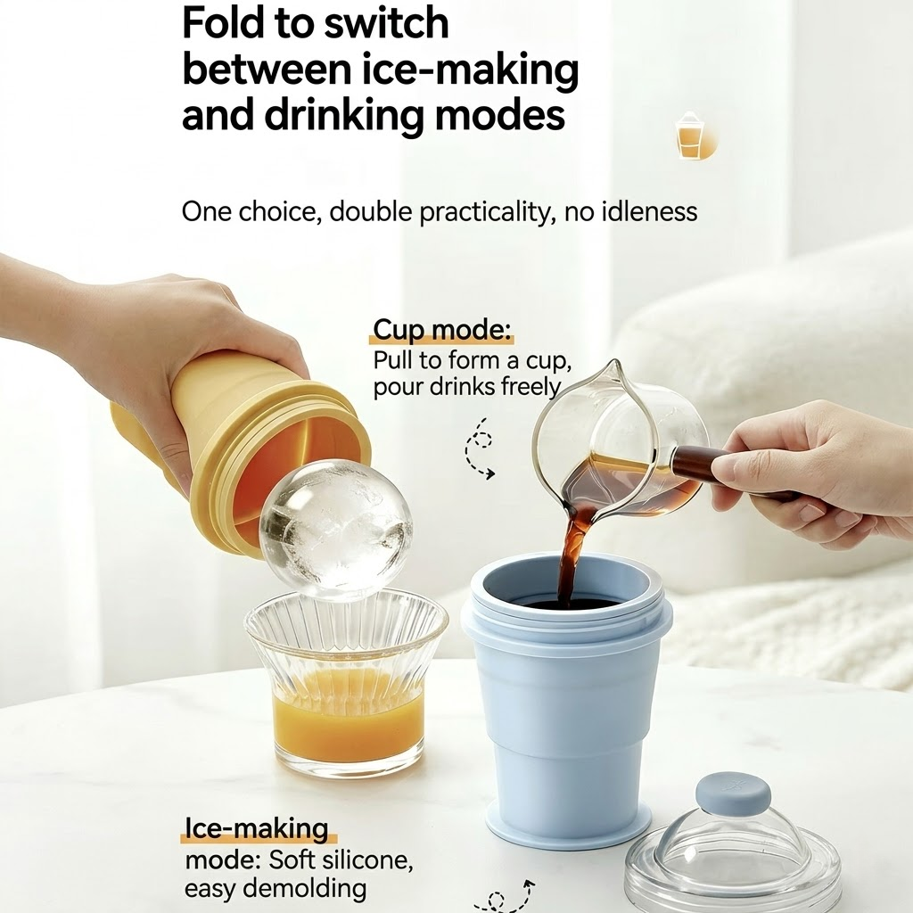 🔥 Buy 1 Get 1 FREE — Revairau™ Magic Chill Cup 2-in-1 Collapsible Ice Ball Maker