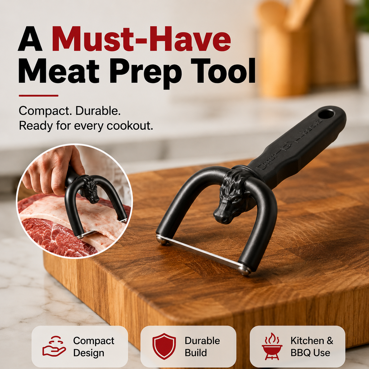 🥩 Handheld Fat Trimmer — Faster, Cleaner Meat Prep