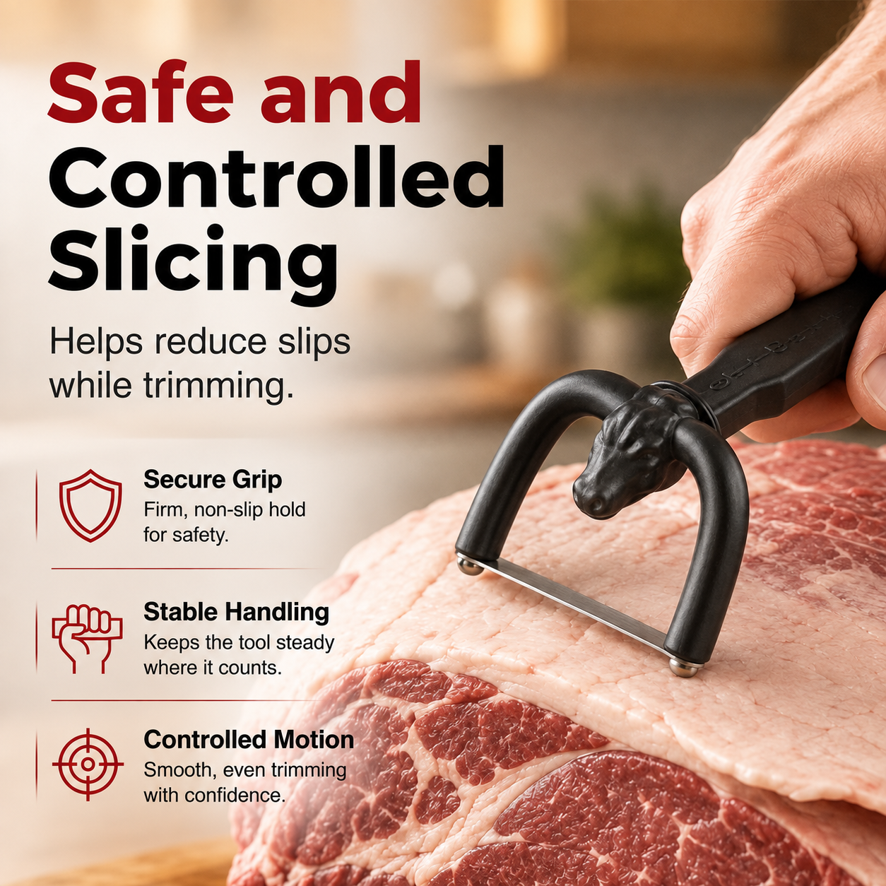 🥩 Handheld Fat Trimmer — Faster, Cleaner Meat Prep