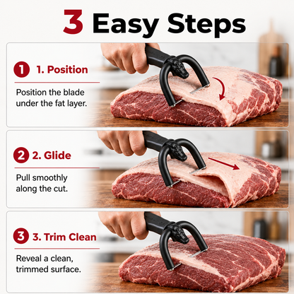 🥩 Handheld Fat Trimmer — Faster, Cleaner Meat Prep