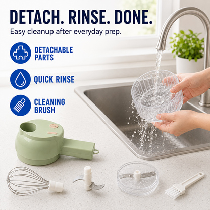 🔥50% OFF TODAY🔥4-in-1 Prep Power That Fits in Your Hand