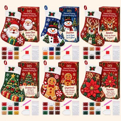 DIY Diamond Painting Christmas Stocking Kit