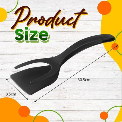 🎁Buy one, get one free -Silicone 2-in-1 Grip and Flip Kitchen Tongs – Heat Resistant & Scratch Free