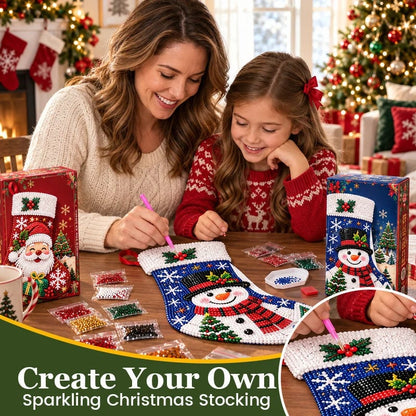 DIY Diamond Painting Christmas Stocking Kit